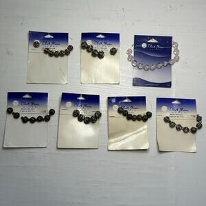 Blue Moon Beads Wire Wrapped Glass Bead Lot 7 Cards